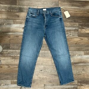 MOTHER - The Tomcat Ripped Crop Straight Leg Jean